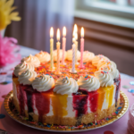 Birthday Pie ingredients flat lay