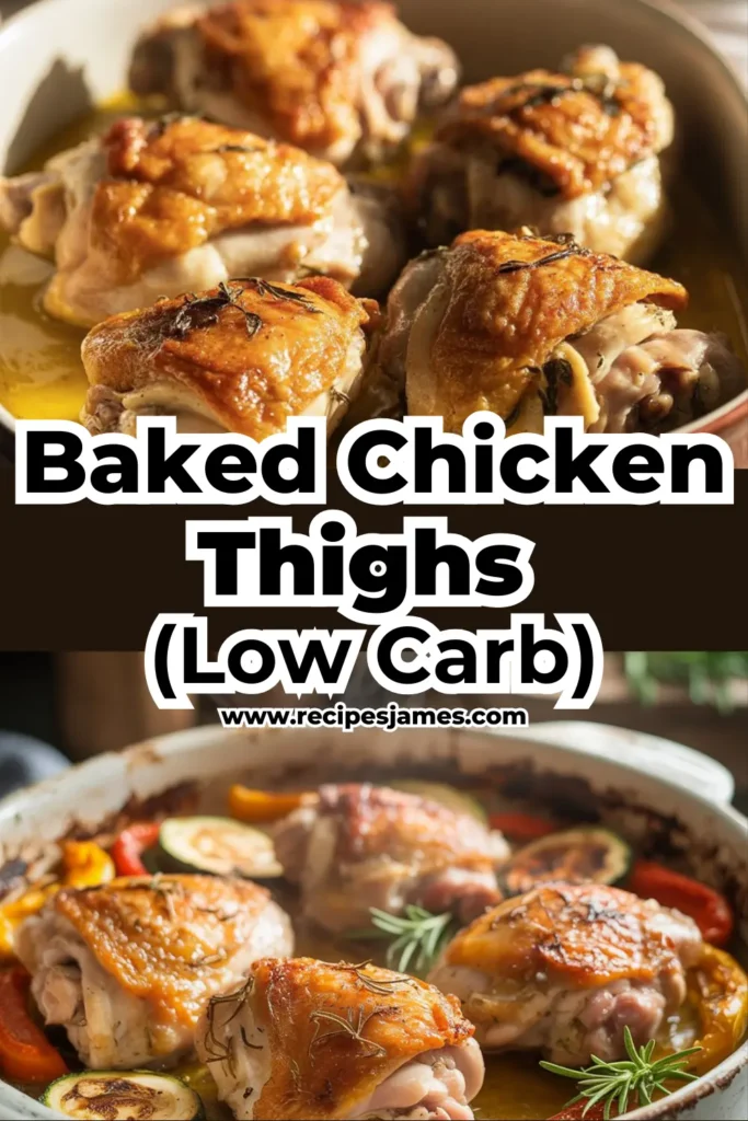 Baked Chicken Thighs (Low Carb) – Crispy, Juicy & Easy Dinner 2 Baked Chicken Thighs (Low Carb) – Crispy, Juicy & Easy Dinner