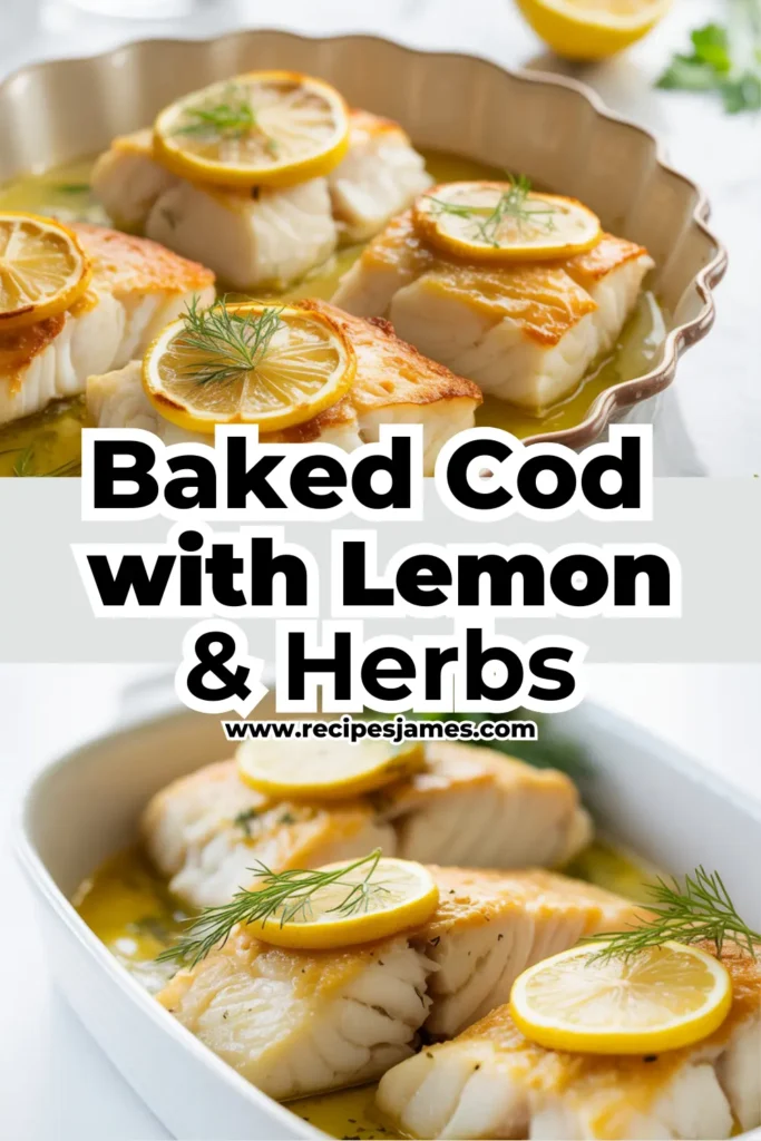 Baked Cod with Lemon & Herbs – Easy, Healthy Weeknight Dinner 2 Baked Cod with Lemon & Herbs – Easy, Healthy Weeknight Dinner