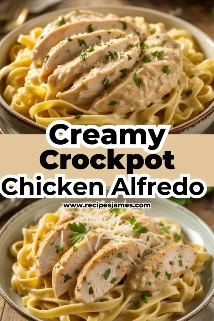 Creamy Crockpot Chicken Alfredo (Easy Slow Cooker Dinner) 2 Creamy Crockpot Chicken Alfredo (Easy Slow Cooker Dinner)