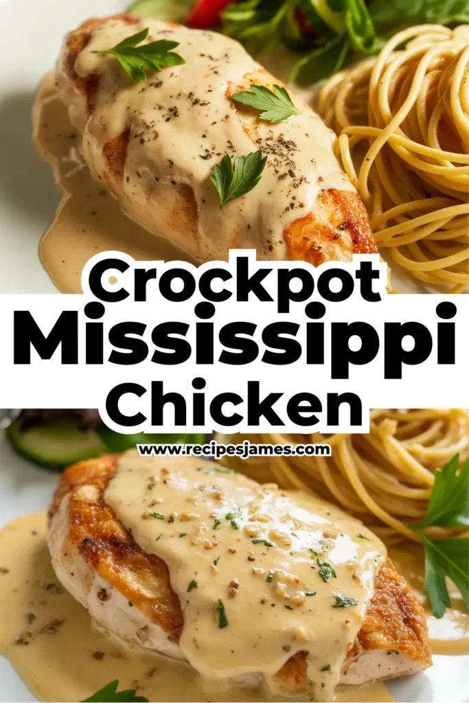 Creamy Garlic Parmesan Chicken – Easy Weeknight Dinner Recipe 2 Crockpot Mississippi Chicken