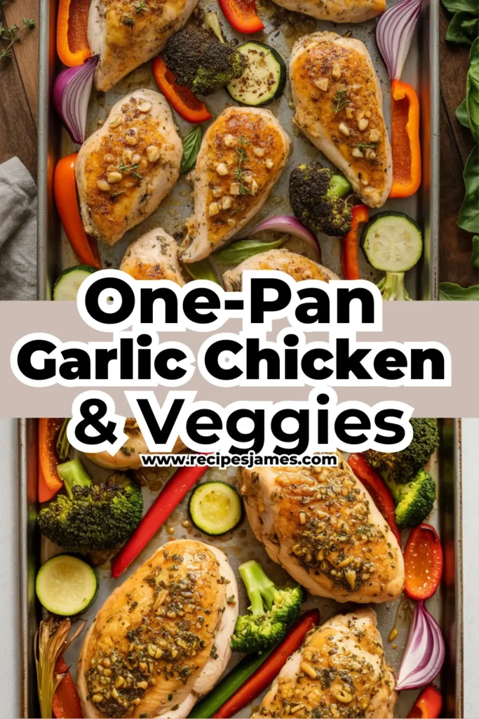 One-Pan Garlic Chicken & Veggies (Easy Healthy Dinner) 2 One-Pan Garlic Chicken & Veggies (Easy Healthy Dinner)