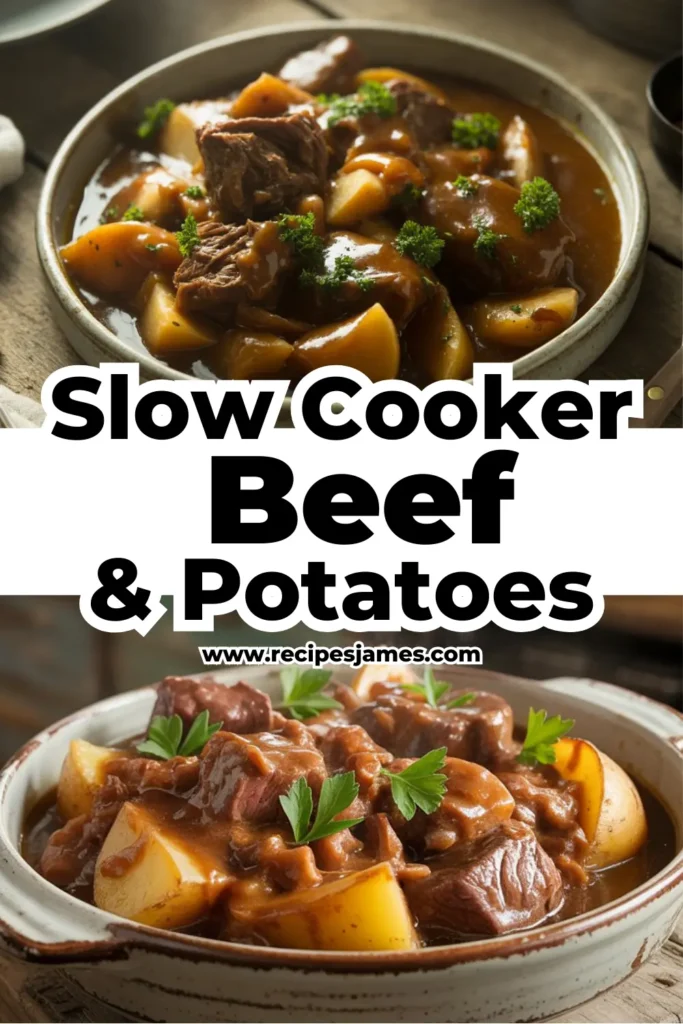 Tender Slow Cooker Beef and Potatoes 2 Tender Slow Cooker Beef and Potatoes