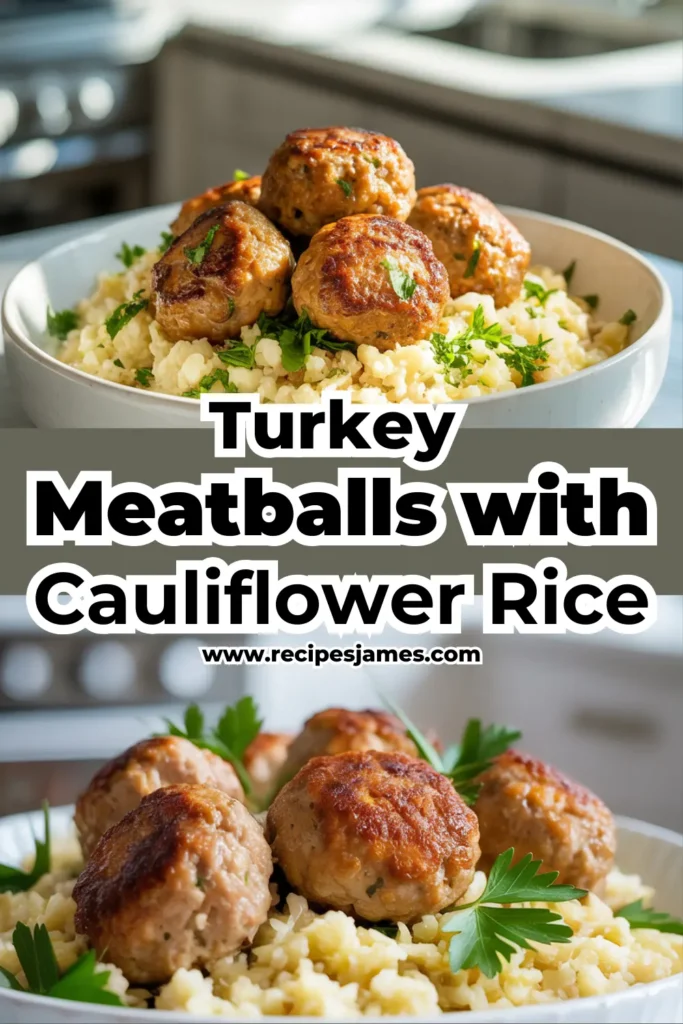 Juicy Turkey Meatballs with Cauliflower Rice – Easy High Protein Meal 2 Juicy Turkey Meatballs with Cauliflower Rice – Easy High Protein Meal