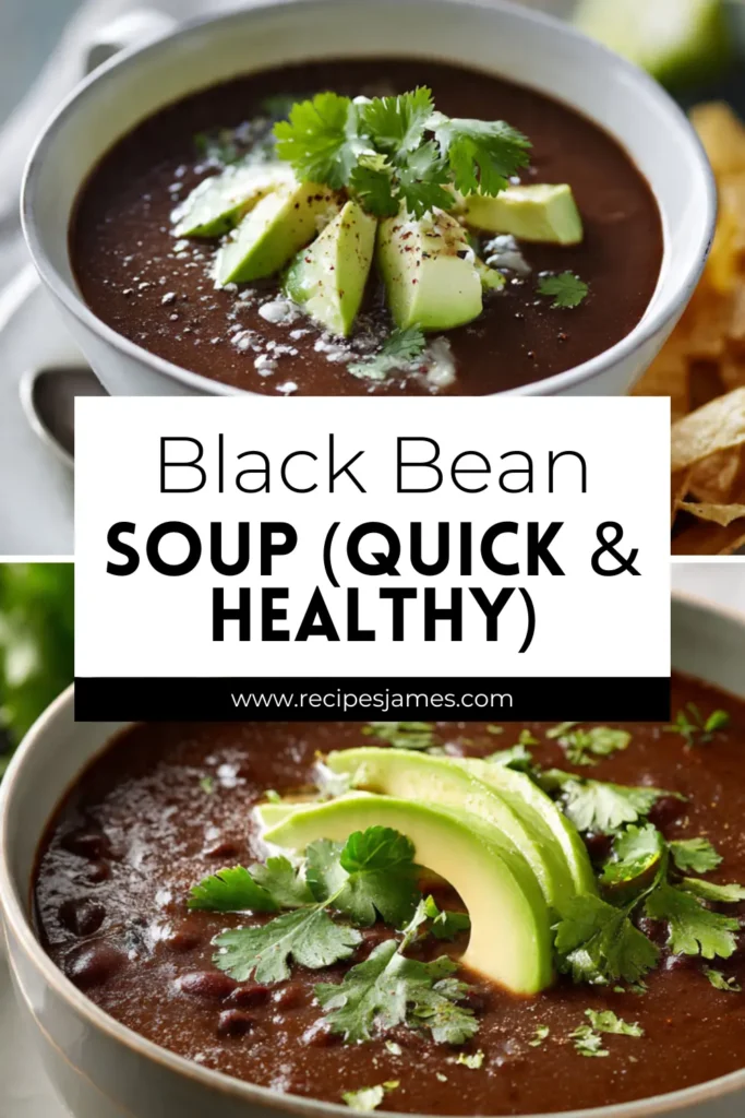 Black Bean Soup (Quick & Healthy) 2 Black Bean Soup (Quick & Healthy)