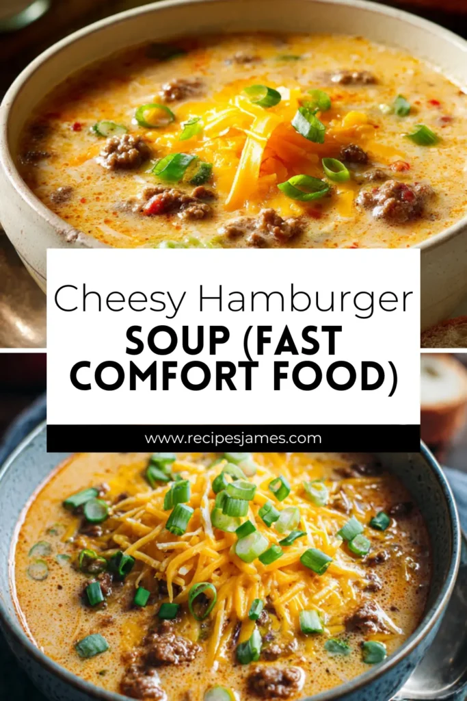 Cheesy Hamburger Soup (Fast Comfort Food) 2 Tomato Basil Soup (Weeknight Favorite)
