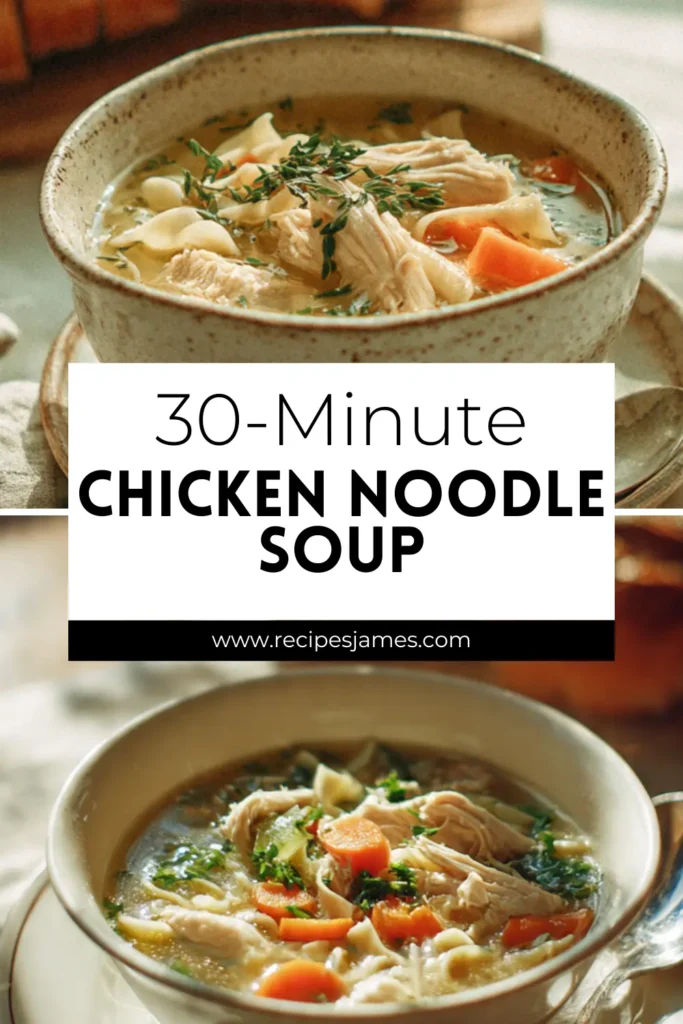 30-Minute Chicken Noodle Soup (Quick & Comforting) 2 30-Minute Chicken Noodle Soup (Quick & Comforting)