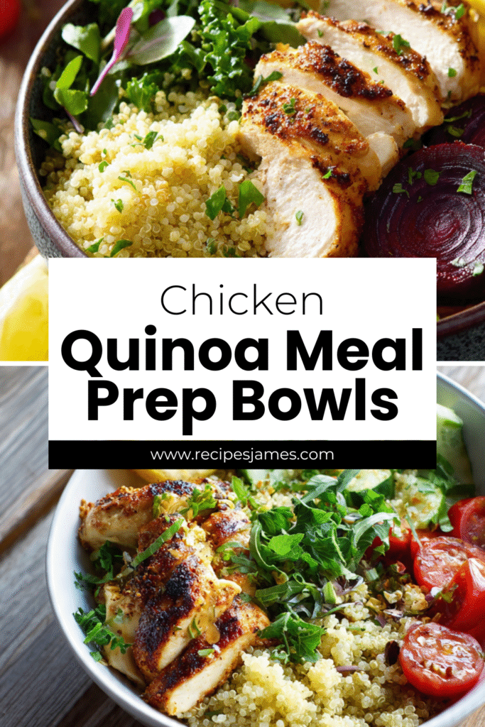 Easy Chicken Quinoa Meal Prep Bowls for the Week 2 Easy Chicken Quinoa Meal Prep Bowls for the Week