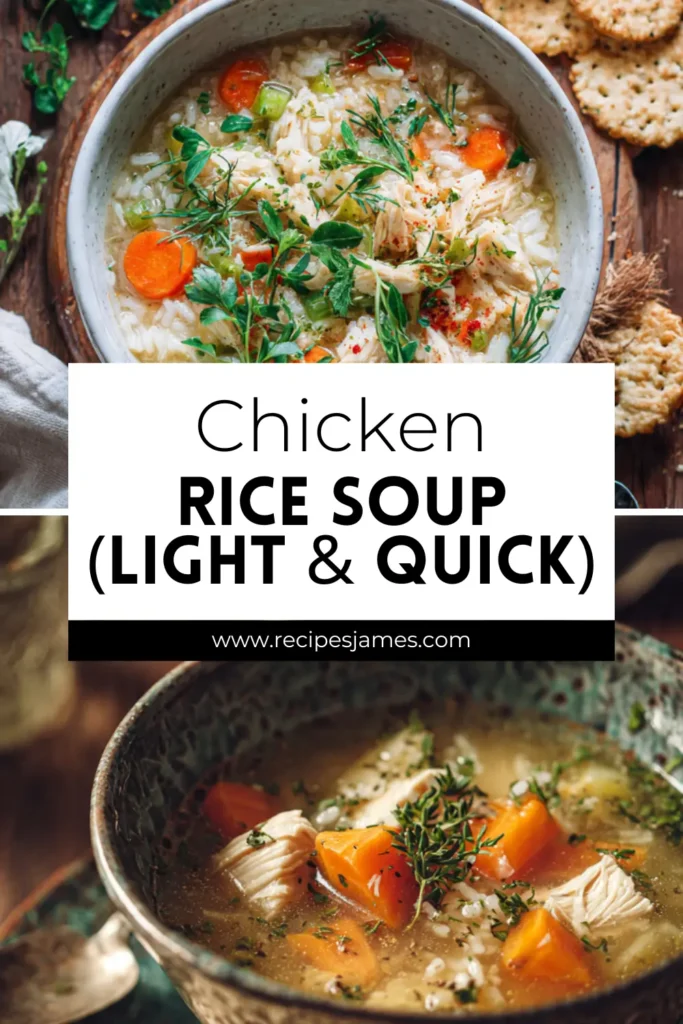 Chicken Rice Soup (Light & Quick) 2 Chicken Rice Soup (Light & Quick)