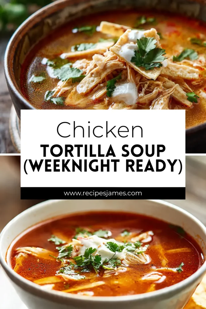 Chicken Tortilla Soup (Weeknight Ready) 2 Chicken Tortilla Soup