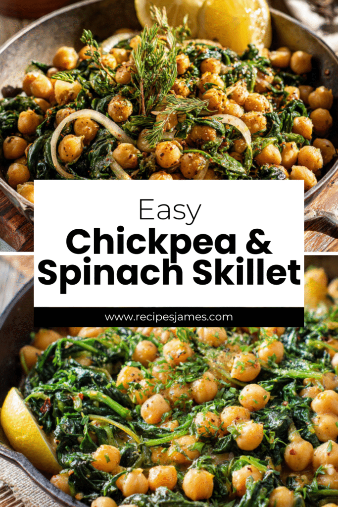 Chickpea & Spinach Skillet – Easy Vegetarian Dinner 2 Chickpea & Spinach Skillet – Easy Vegetarian Dinner