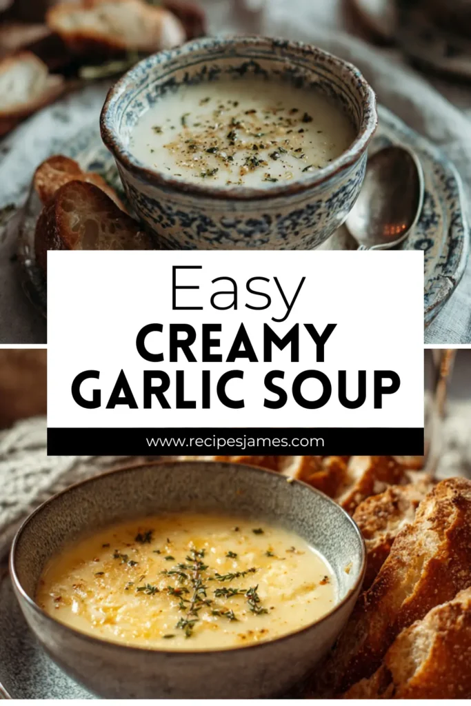 Creamy Garlic Soup (Easy Comfort) 2 Creamy Garlic Soup (Easy Comfort)