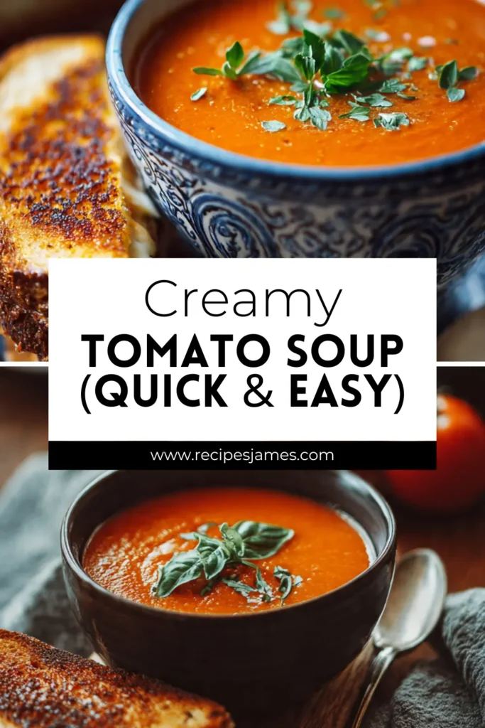 Creamy Tomato Soup (Quick & Easy Comfort Food) 2 Creamy Tomato Soup (Quick & Easy Comfort Food)