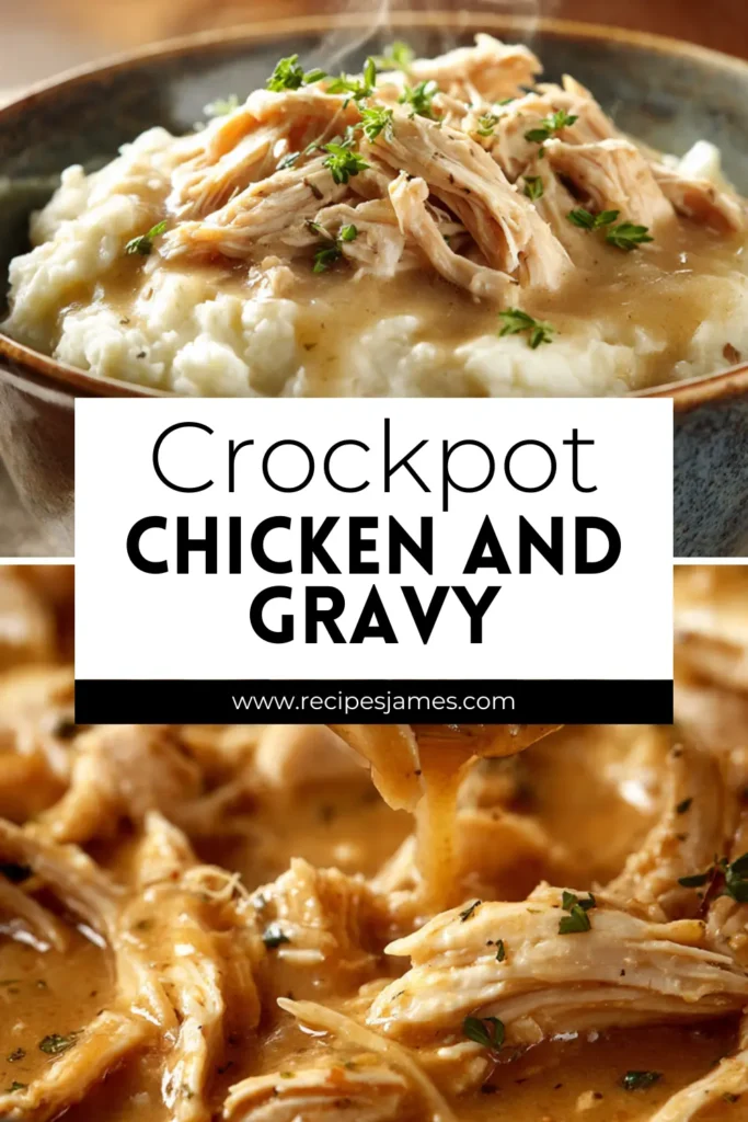 Crockpot Chicken and Gravy (Easy Slow Cooker Dinner) 2 Crockpot Chicken and Gravy (Easy Slow Cooker Dinner)