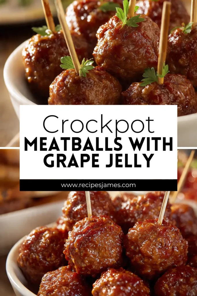 Crockpot Meatballs with Grape Jelly 2 Crockpot Meatballs with Grape Jelly