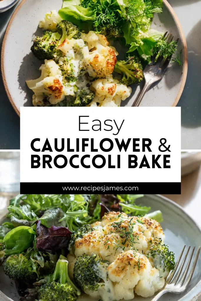 Easy Cauliflower & Broccoli Bake (Oven-Baked & Creamy) 2 Easy Cauliflower & Broccoli Bake (Oven-Baked & Creamy)