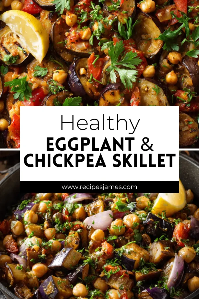 Eggplant & Chickpea Skillet (One Pan Dinner) 2 Eggplant & Chickpea Skillet (One Pan Dinner)