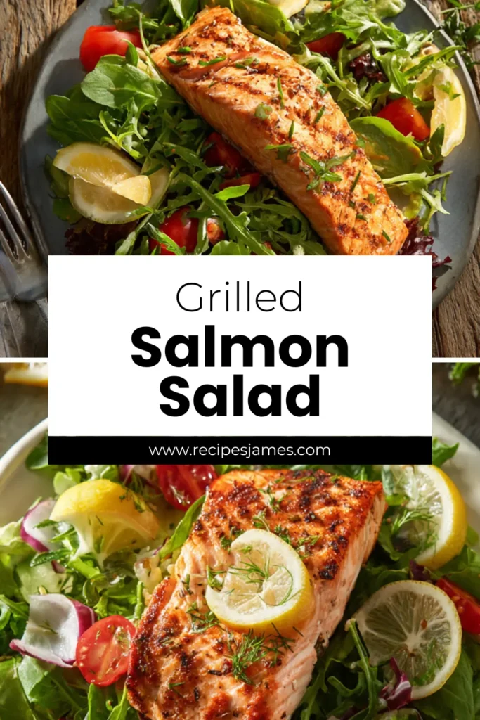 Grilled Salmon Salad – Healthy & Fresh Dinner 2 Grilled Salmon Salad – Healthy & Fresh Dinner