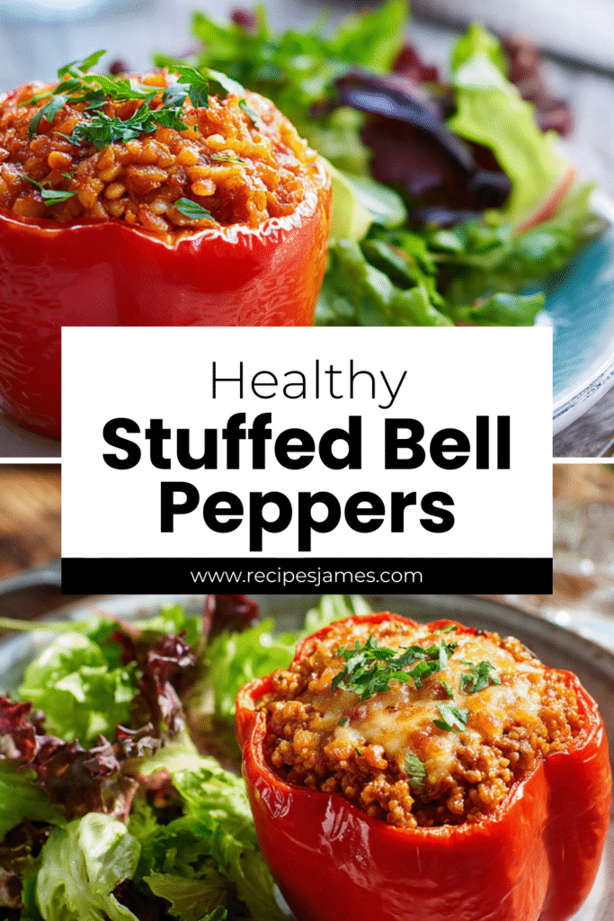 Healthy Stuffed Bell Peppers – Easy & High Protein Dinner 2 Healthy Stuffed Bell Peppers – Easy & High Protein Dinner