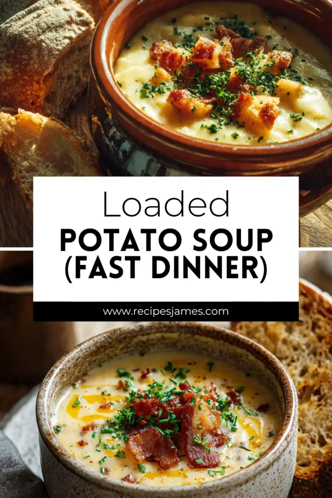 Loaded Potato Soup (Fast & Cozy Dinner) 2 Loaded Potato Soup (Fast & Cozy Dinner)