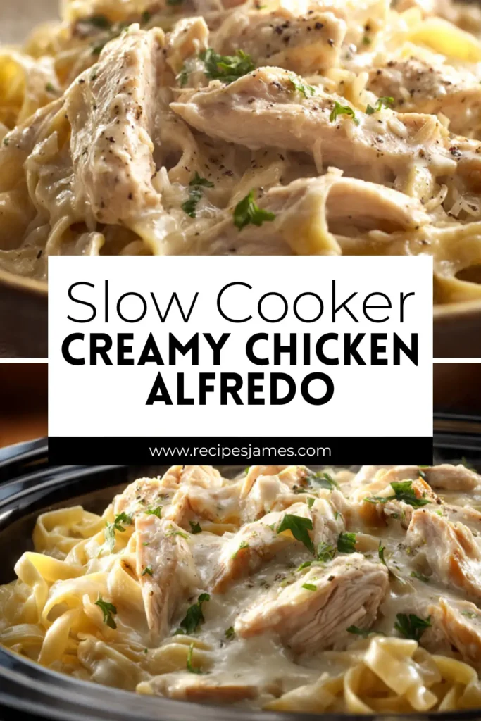 Slow Cooker Creamy Chicken Alfredo 2 Slow Cooker Creamy Chicken Alfredo