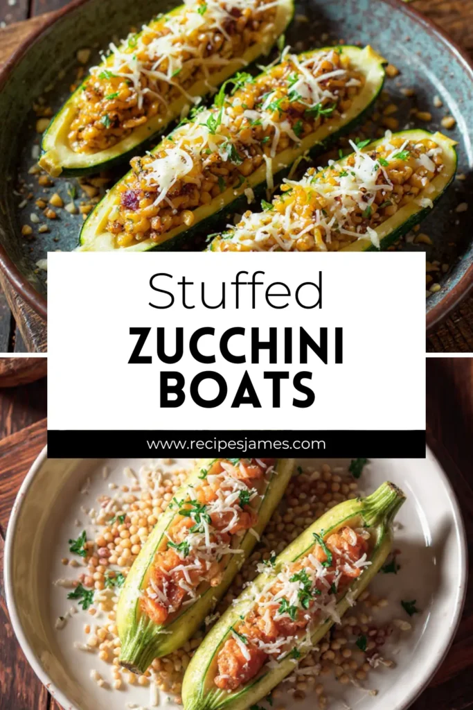 Stuffed Zucchini Boats (Healthy Dinner Idea) 2 Stuffed Zucchini Boats (Healthy Dinner Idea)