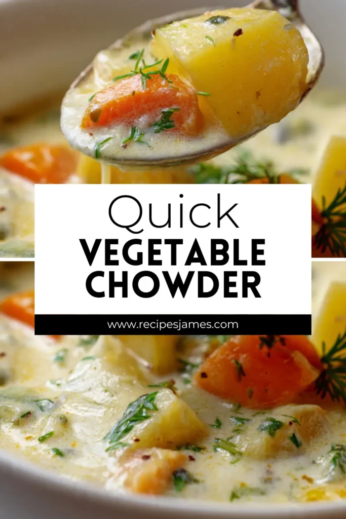 Vegetable Chowder (Quick & Creamy) 2 Vegetable Chowder (Quick & Creamy)