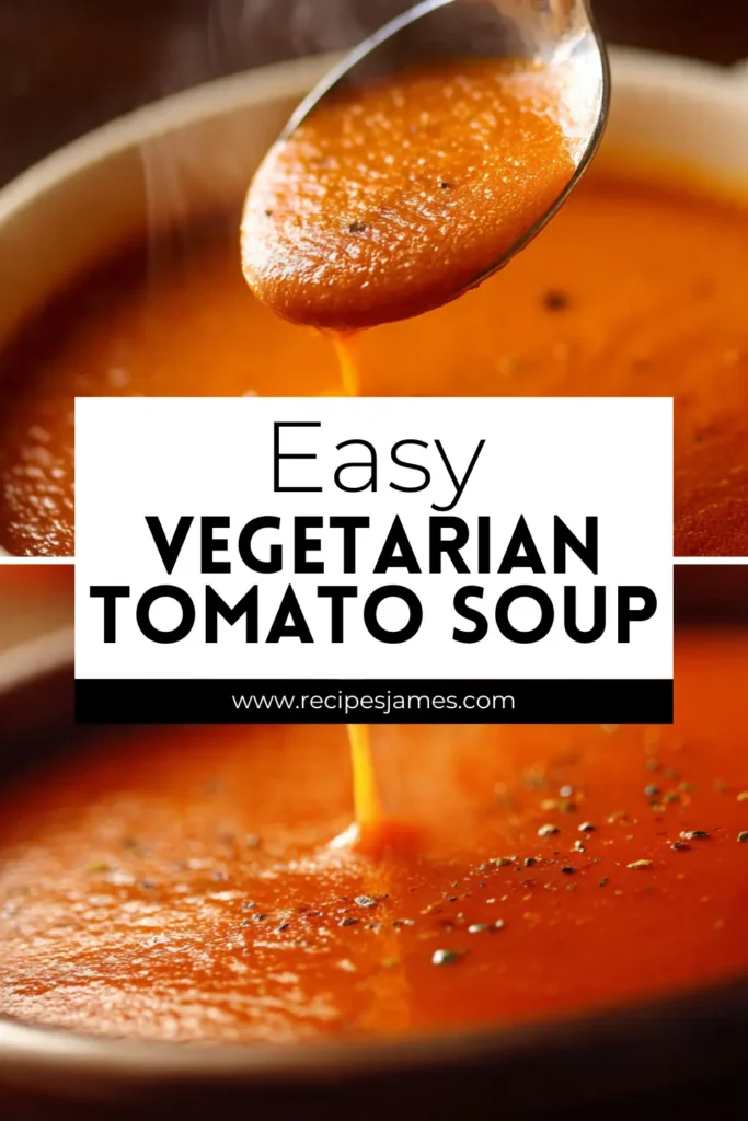 Vegetarian Tomato Soup (Quick & Easy Dinner) 2 Vegetarian Tomato Soup (Quick & Easy Dinner)