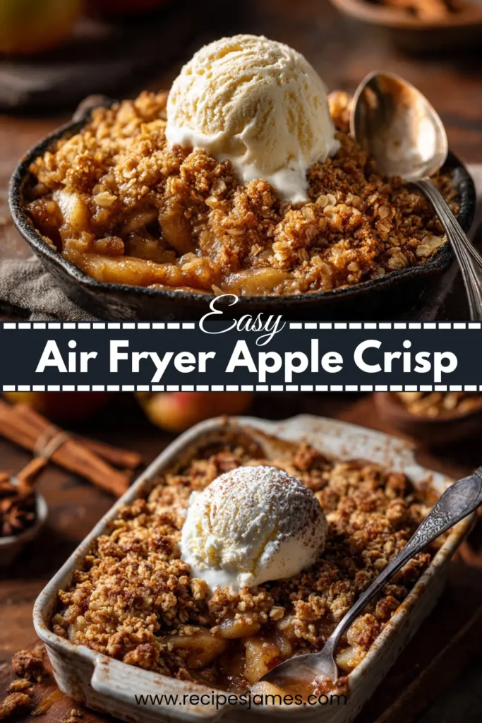 Air Fryer Apple Crisp (Warm, Cozy Dessert in Minutes) 2 Air Fryer Apple Crisp (Warm, Cozy Dessert in Minutes)
