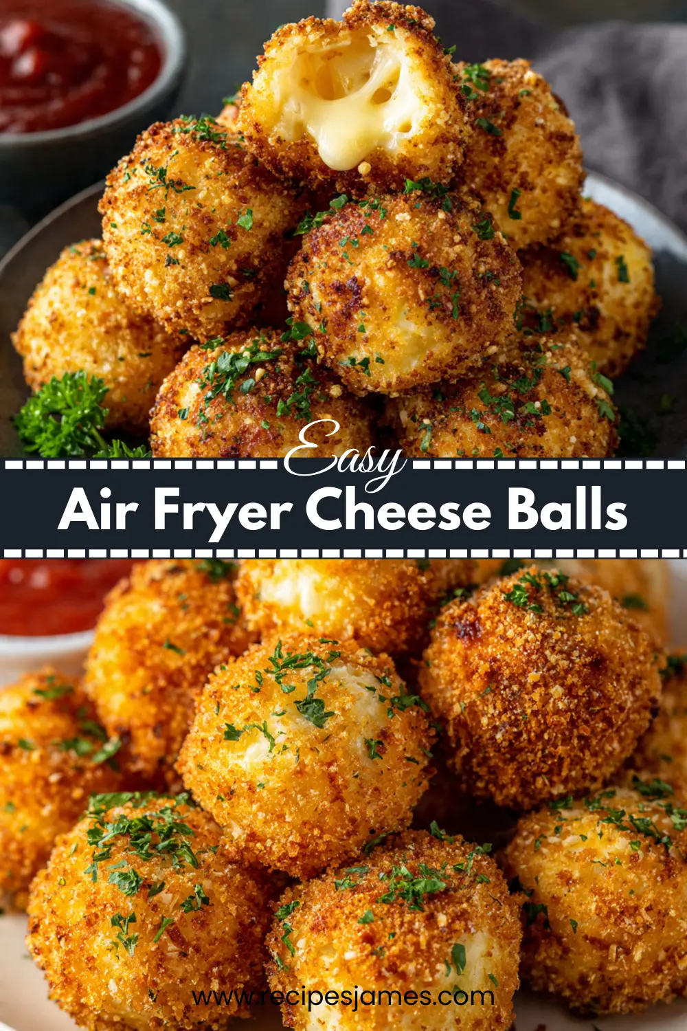 Home 42 Crispy Air Fryer Cheese Balls (Gooey Inside)