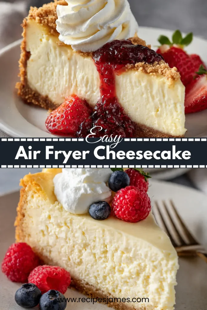 Air Fryer Cheesecake (Creamy, No Oven Needed) 2 Air Fryer Cheesecake (Creamy, No Oven Needed)