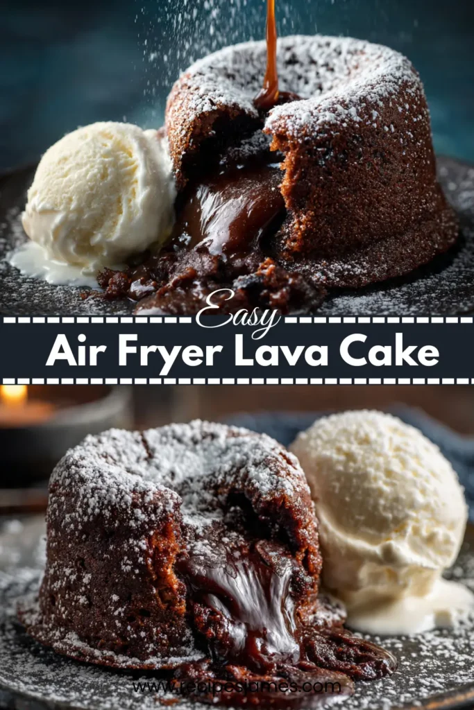 Air Fryer Lava Cake (Gooey Chocolate Center) 2 Air Fryer Lava Cake (Gooey Chocolate Center)