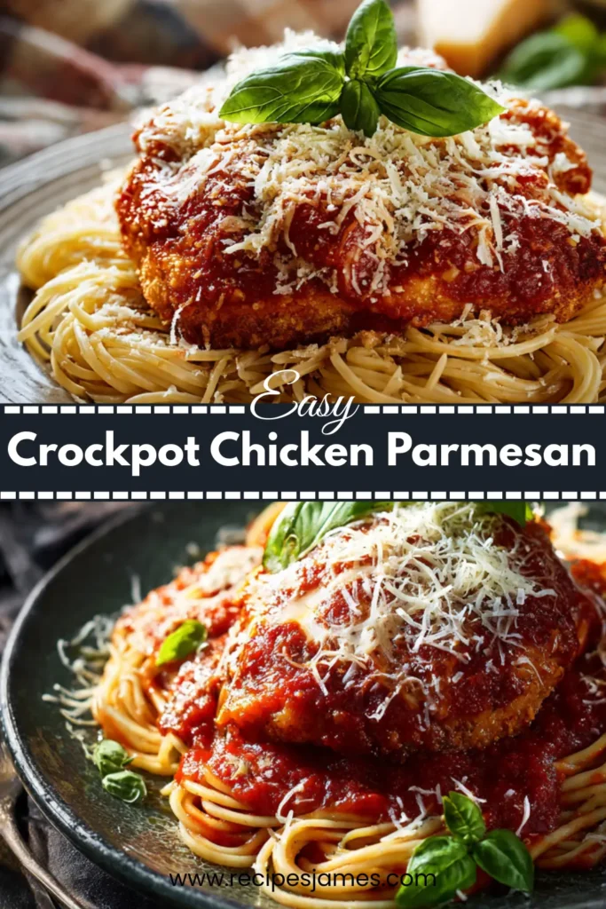Crockpot Chicken Parmesan (Easy & Cheesy) 2 Crockpot Chicken Parmesan (Easy & Cheesy)