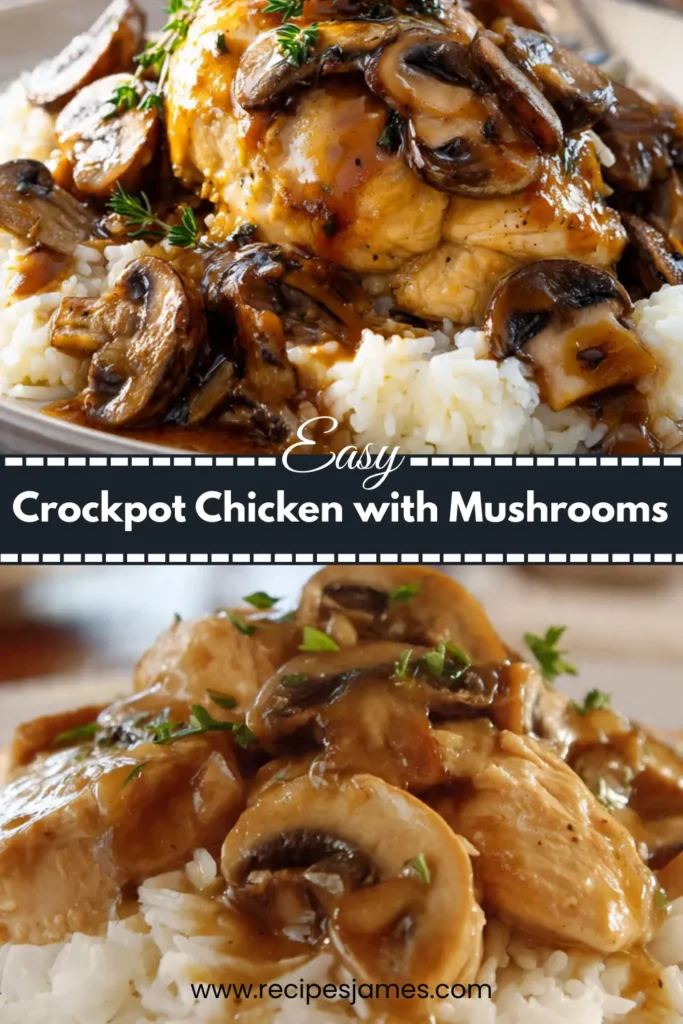Crockpot Chicken with Mushrooms (Easy Slow Cooker Dinner) 2 Crockpot Chicken with Mushrooms (Easy Slow Cooker Dinner)