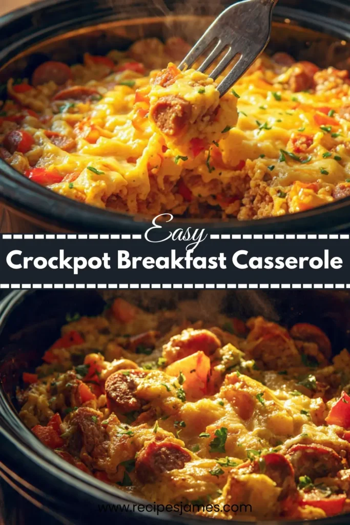 Easy Crockpot Breakfast Casserole (Dump & Go Brunch Recipe) 2 Easy Crockpot Breakfast Casserole (Dump & Go Brunch Recipe)
