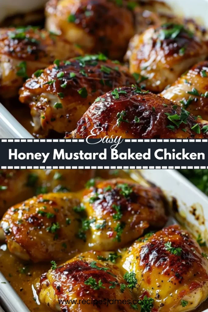Honey Mustard Baked Chicken (Easy Weeknight Dinner) 2 Honey Mustard Baked Chicken (Easy Weeknight Dinner)