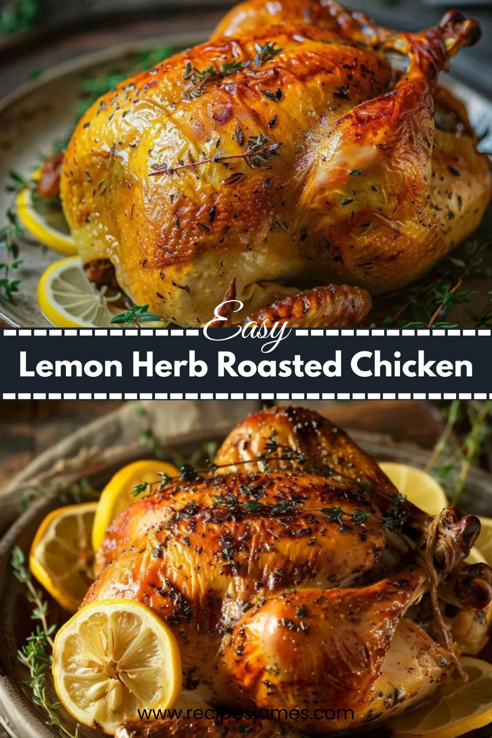 Home 43 Easy Lemon Herb Roasted Chicken – Crispy & Juicy