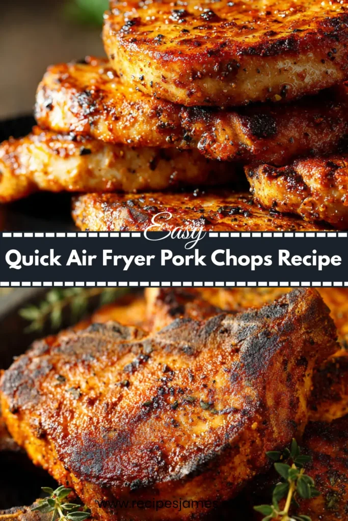 Quick Air Fryer Pork Chops Recipe (Juicy & Ready in 15 Minutes) 2 Quick Air Fryer Pork Chops Recipe (Juicy & Ready in 15 Minutes)