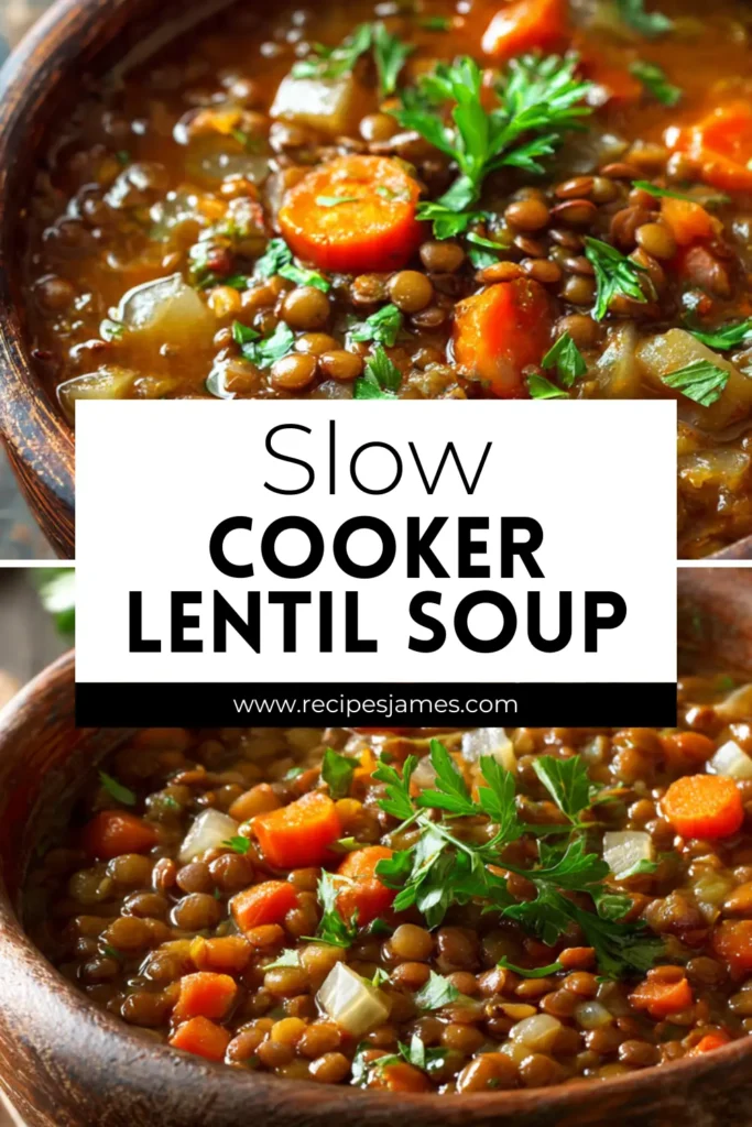 Slow Cooker Lentil Soup – Healthy & Easy 2 Slow Cooker Lentil Soup – Healthy & Easy
