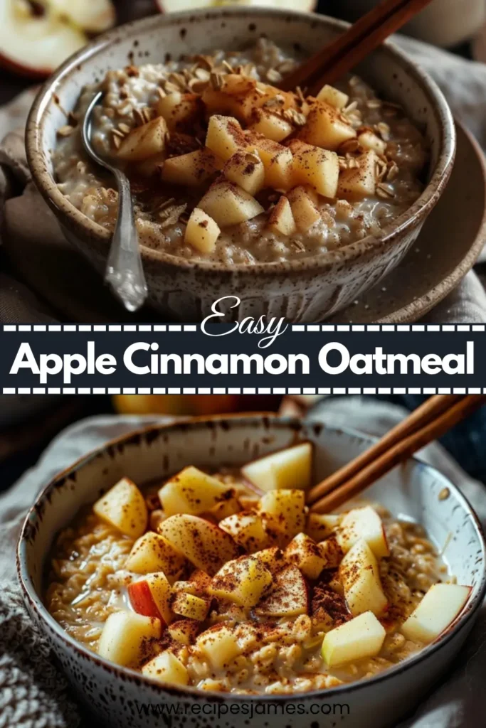 Apple Cinnamon Oatmeal (Warm & Cozy) 2 Apple Cinnamon Oatmeal (Warm & Cozy)