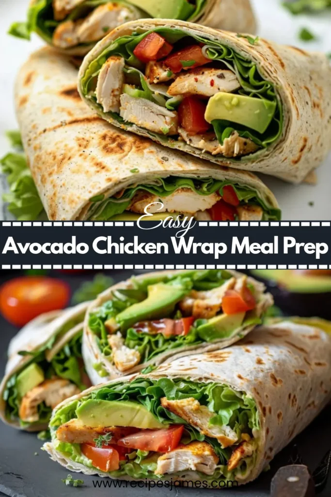 Avocado Chicken Wrap Meal Prep (Healthy & Easy) 2 Avocado Chicken Wrap Meal Prep (Healthy & Easy)