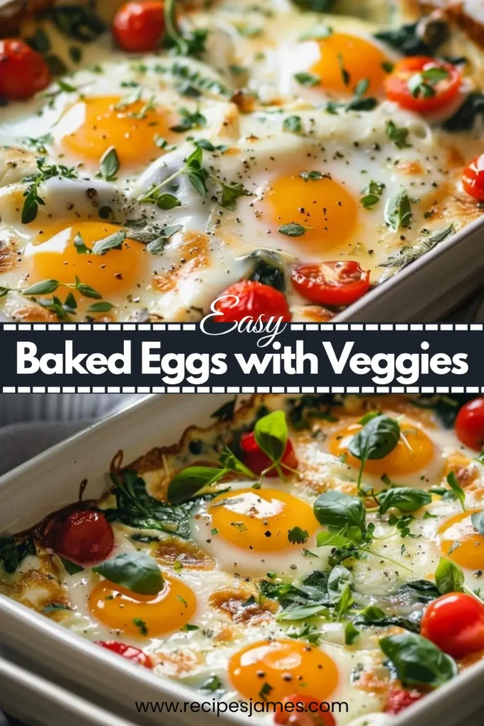 Baked Eggs with Veggies – Healthy & Easy 2 Baked Eggs with Veggies – Healthy & Easy