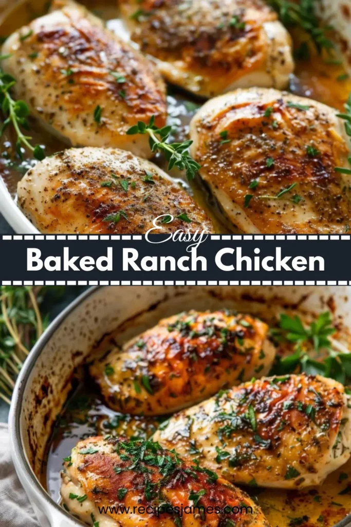 Easy Baked Ranch Chicken Recipe 2 Easy Baked Ranch Chicken Recipe