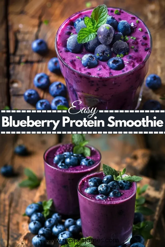 Blueberry Protein Smoothie – Healthy High Protein Drink 2 Blueberry Protein Smoothie – Healthy High Protein Drink