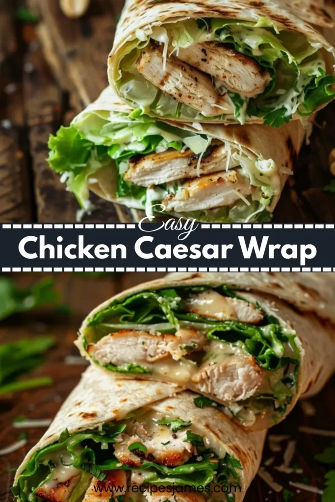 Easy Chicken Caesar Wrap Recipe 2 Easy Chicken Caesar Wrap Recipe
