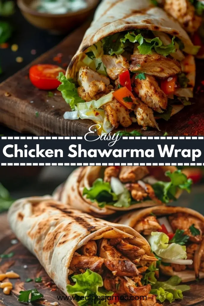 Easy Chicken Shawarma Wrap Recipe 2 Chicken Shawarma Wrap