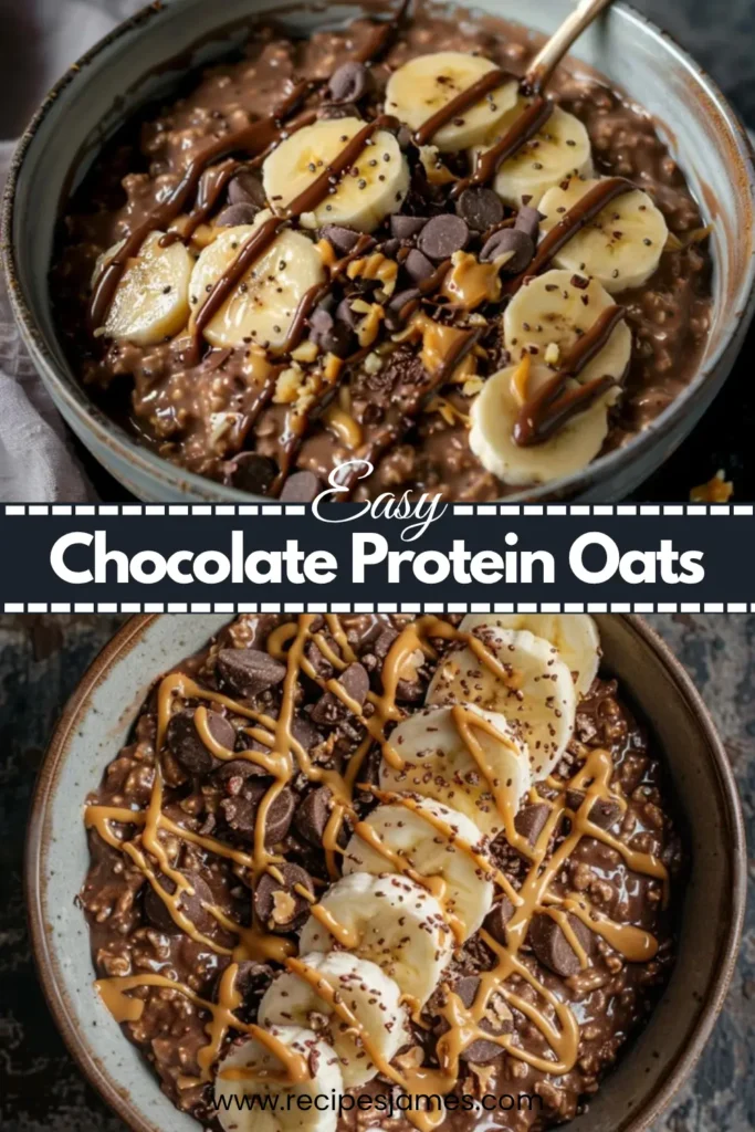 Chocolate Protein Oats (High Protein & Easy) 2 Chocolate Protein Oats (High Protein & Easy)