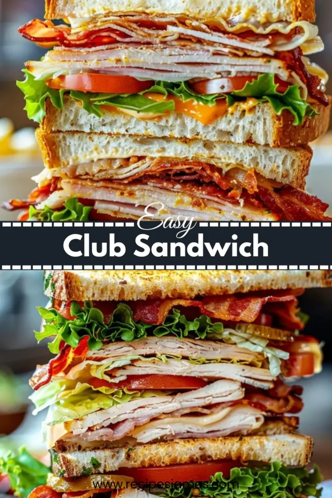 Classic Club Sandwich (Layered Café Favorite) 2 Classic Club Sandwich (Layered Café Favorite)