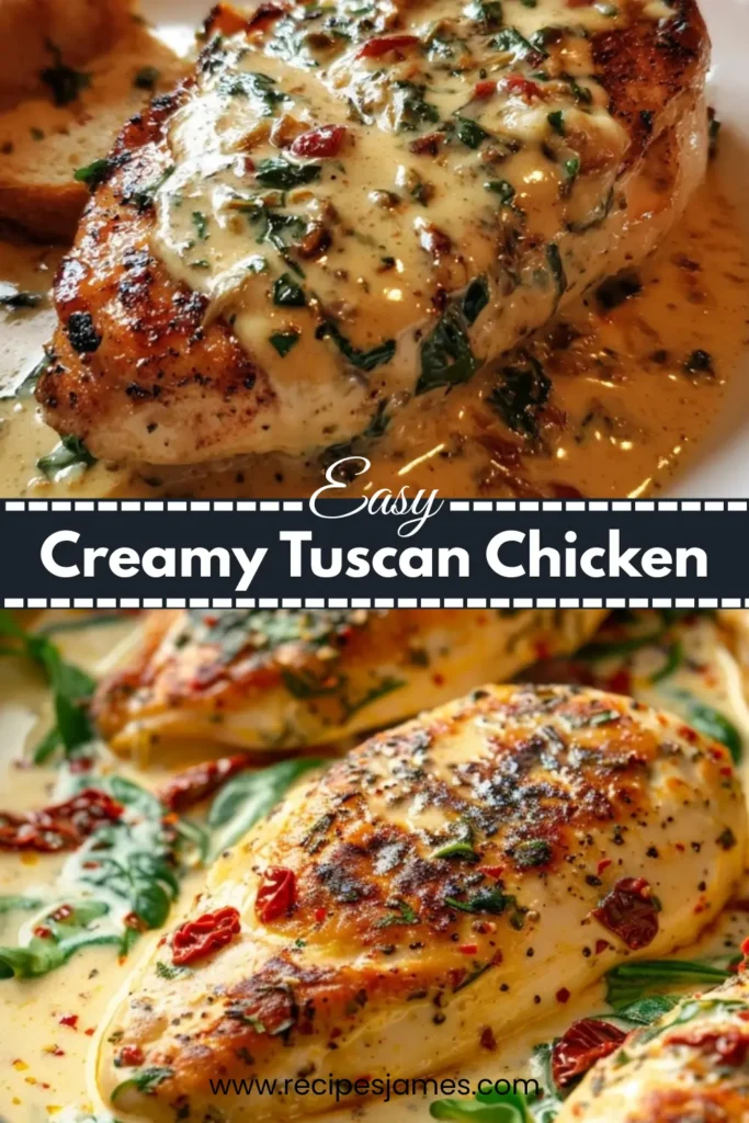 Creamy Tuscan Chicken (Easy One-Pan Dinner in 30 Minutes) 2 Creamy Tuscan Chicken (Easy One-Pan Dinner in 30 Minutes)