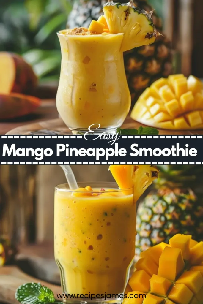 Mango Pineapple Smoothie – Tropical Healthy Drink 2 Mango Pineapple Smoothie – Tropical Healthy Drink